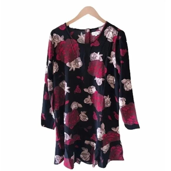 Jesse Flounce in Black Floral Womens Dress SZ M - Picture 1 of 4